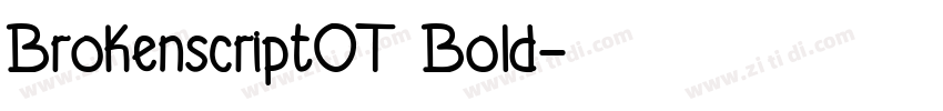 BrokenscriptOT Bold字体转换